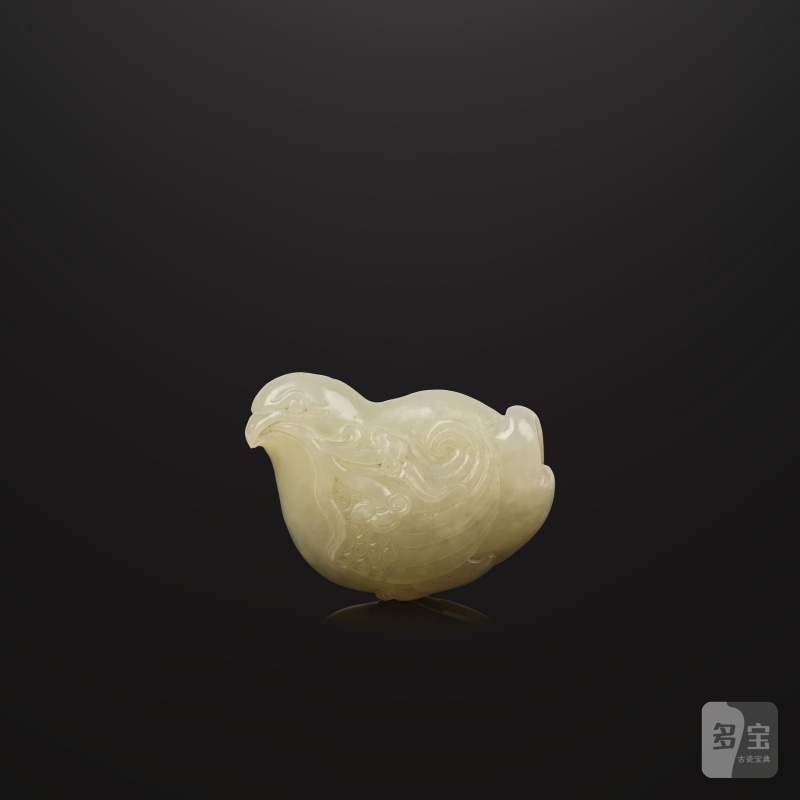 元或更晚 玉鏤雕花鳥紋珮 及 清 玉鳥銜靈芝珮 | DEUX GROUPES EN JADE SCULPTÉ - 图9